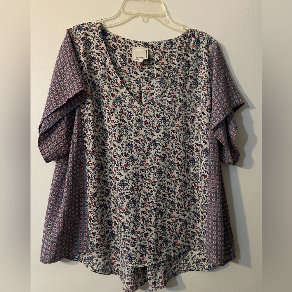 Meraki Floral Blouse Size L